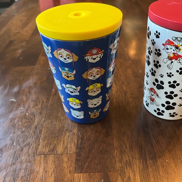 Set of (2) Simple Modern Paw Patrol tumbler cups with lid - Picture 2 of 5